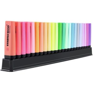 STABILO BOSS ORIGINAL - Markeerstift - 23 Stuks Deskset - 9 Standaard + 14 Pastel Kleuren