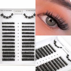 ZodiacGlam DIY Lashes - Fluff' Natural C Krul Clusters - Mix 10-12-14-16mm - Blijven 5-7+ dagen zitten - Individuele wimpers - Nep wimpers - Vegan Eyelashes