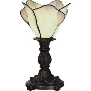 Tafellamp Tiffany ø 20*30 cm E14/max 1*25W Creme