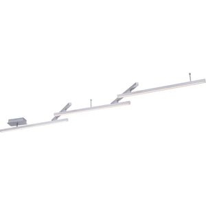 LED Plafondlamp WiZ - Smart LED - Torna Melon - 23W - Aanpasbare Kleur - Dimbaar - Afstandsbediening - Rechthoek - Mat Nikkel - Aluminium