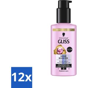 Gliss - Haarserum - Liquid Silk Shine Booster - Fruitige Geur - 100 ml - Voordeelverpakking - 12 stuks