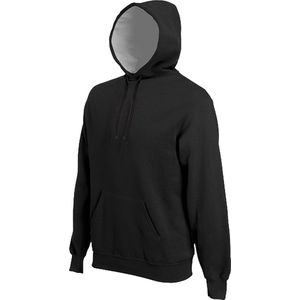 Kariban Heren Zware Contrasterende Hooded Sweatshirt / Hoodie K443 (Donkergrijs) XXL