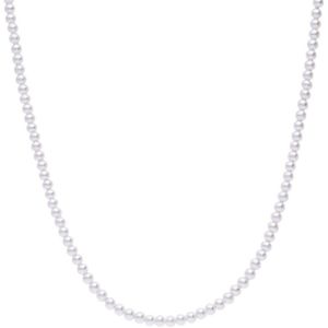 Lucardi Dames Zilveren ketting parel - Ketting - 925 Zilver - Zilver - 45 cm