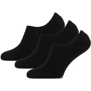 Teckel - Unisex Sneakersokken - Badstof Zool + Antislip - 6-Pack - Maat 36/42 - Zwart