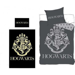 Harry Potter - Dekbedovertrek - 140x200Cm - Eenpersoons – Polyester - Glow in the Dark
