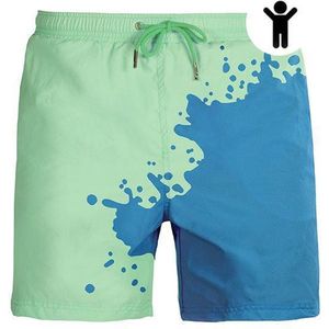 SEA'SONS - Zwembroek Heren - Kleurveranderend - Sneldrogend - Blauw - Maat L (SEASONS - Kleur veranderend)