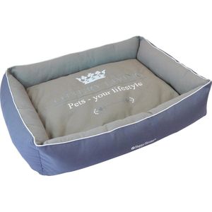 Happy-House Luxury Living Hondenmand Grijs/Taupe - Maat: L