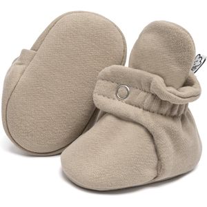Steppies - Baby Slofjes voor Jongens en Meisjes - Taupe - 3-6 Maanden (10cm) - Schoenmaat 16-17
