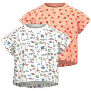 Name it 2 t-shirts meisjes - multi - NKFvilma - maat 122/128