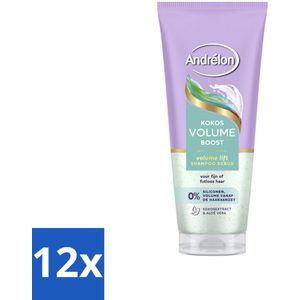 Andrélon – Shampoo Scrub – Kokos Volume Boost – 200 ml - Voordeelverpakking - 12 stuks