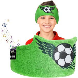 Slaapmasker met hoofdtelefoon en muziekmicrofoon - Bluetooth-masker - Verjaardagscadeau voor kinderen - Reizen - Zwart