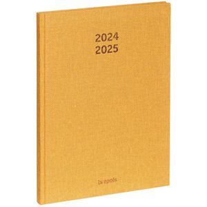 Brepols agenda 2024-2025 - PREVISION - RAW - Weekoverzicht - Geel - 17.1 x 22 cm