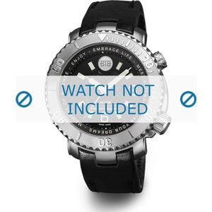 Buddha to Buddha horlogeband 46mm / BTB.M.D.3H.02 Leder Zwart + zwart stiksel