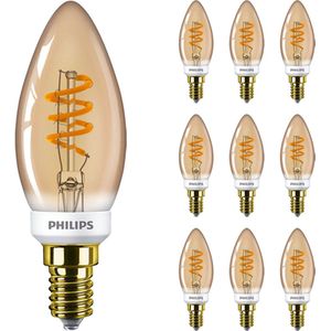 Voordeelpak 10x Philips MASTER Value LEDcandle E14 B35 2.5W 818 Goud - Vervangt 15W