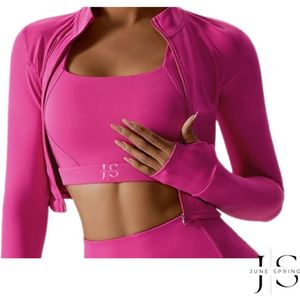 June Spring - Sport Vest - Hoogwaardige kwaliteit - Lycra - Vocht afvoerend - Flexibel - Comfortabel - Kleur Roze - Maat L
