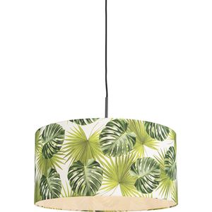 QAZQA combi - Moderne Hanglamp met kap - 1 lichts - Ø 500 mm - Groen - Woonkamer | Slaapkamer | Keuken