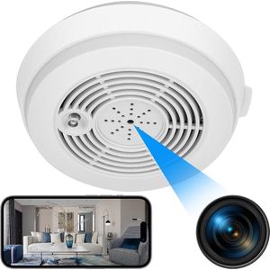Viatel Rookdetector 1080p WiFi Camera Smoke Detector plafond draadloze camera bewegingsdetectie huisbeveiliging Video Surveillance Remote Monitor (Size : Camera with 32G Card)