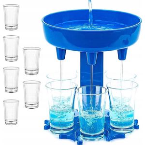 MOZY - Drankdispenser - Shot Dispenser - 6 Glaasjes - Shotglazen - Schenktuit - Game - Party - Shotglazen Vullen - Alcoholdispenser - Shotfontein
