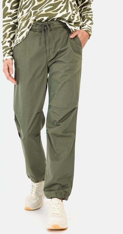 camel active Casual pants gemaakt van een katoenmix - Maat womenswear-26/30 - Donker Groen