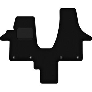 Zwarte velours vloermatten voor: VW Transporter T5 Caravelle 2-zits (2003-2015)