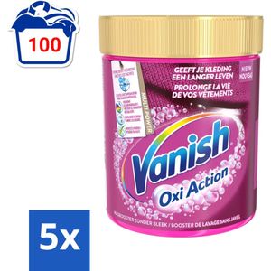 Vanish Oxi Action - Vlekkenverwijderaar - Wasbooster - Zonder Bleek - Gekleurde Was - 550 Gram - Bulkverpakking - 5 stuks