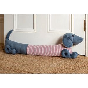 Teckel - Tochtstopper - 80 cm - Grijs - Velours