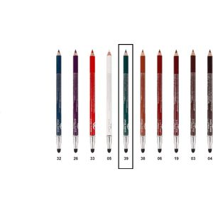 Easy Paris - Oogpotlood en Lippotlood - Extra Waterproof - Groen - Met puntenslijper en smudger/vervager - Nummer 039 - 1 Stuks