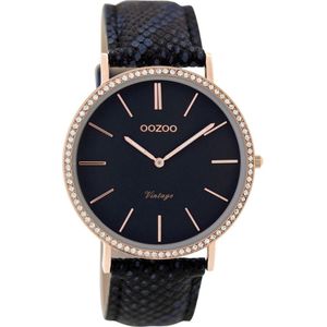 OOZOO Vintage Blauw horloge C8889 (40 mm)