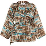 usha FESTIVAL Blouse  beige / blauw / bruin