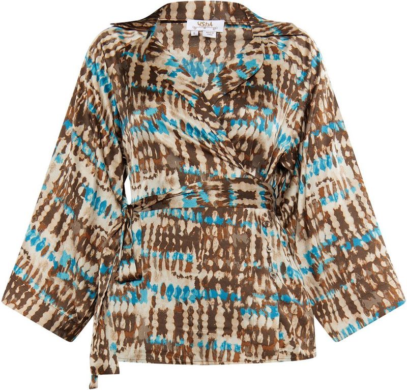 usha FESTIVAL Blouse  beige / blauw / bruin