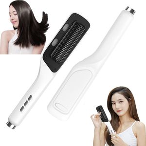 CHIWIN Stoom Haarborstel Elektrisch - 3D Ontklittende Harenborstel met 3 Temperatuurstanden - 68W Rechte Stoomborstel voor Alle Haartypen - 360° Roterend Design - Anti Pluis Stylingtool