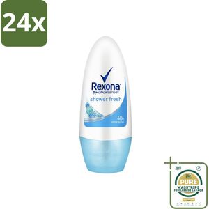 Rexona - Shower Fresh - Deo Roll-on - 50 ml - Voordeelverpakking - 24 stuks - Rexona - Shower Fresh