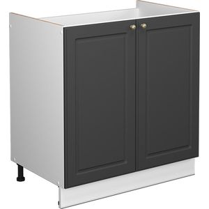 Vicco Fame-Line Keuken Wastafelkast – 80 cm zonder werkblad Antraciet-goud zonder werkblad