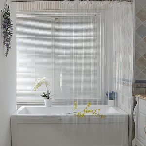 Douchegordijn - Douchegordijn Waterdicht - 71x71 Inch 3D Kiezel Bedrukt Semi-Transparant Douchegordijn - Waterdichte Scheiding voor Douche en Bad