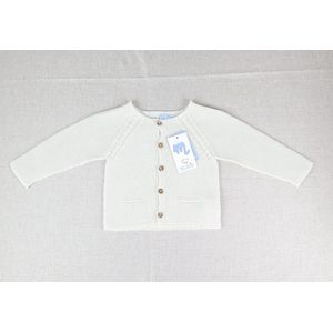 Mac Iusion Gebreid Baby Vestje Jongens | 9271 | Natural|1 Maand | maat 56