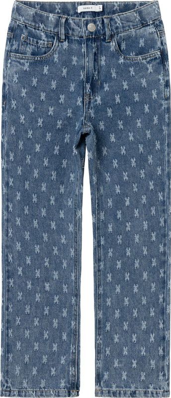 Name It - Nkfrose Hw Straight - Jeans - Donkerblauw - Regular Fit