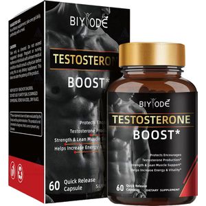 Testosterone booster - Premium - Wetenschappelijk Onderbouwd - Verbeterde Formule - Libido - Testosteron Supplement - Capsules - Testo booster - Testosteron Producten -
