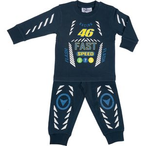 Fun2Wear - racing - kinder - tiener - pyjama - donkerblauw - maat 146/152