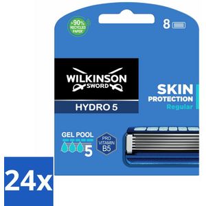 Wilkinson Sword - Navulmesjes - Hydro 5 Skin Protection - Beschermend - 8 mesjes - Voordeelverpakking - 24 stuks