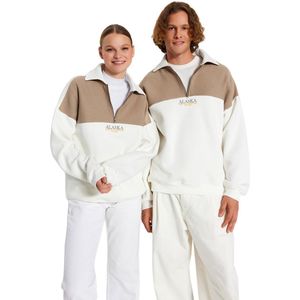 Trendyol Nerts Oversized/Wide Cut Color Block Fleece/Warm Sweatshirt Tmnaw24Sw00130