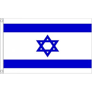 Mega vlag Israel - 150 x 240 cm - polyester - Landen/vlaggen decoratie