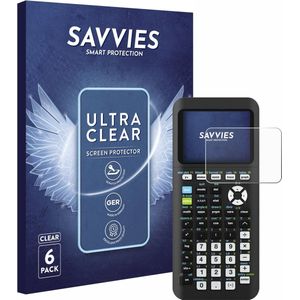 Savvies - Screenprotector voor Texas Instruments TI-84 Plus CE-T Python - Folie Beschermfolie transparant (6 Stuks)