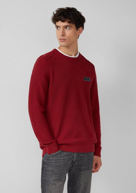 s.Oliver - Gebreide Trui - Katoenmix - Ronde Hals