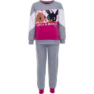 Bing Joggingpak grijs roze-Maat 110