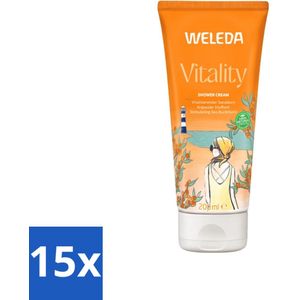 WELEDA - Douchecrème Duindoorn Vitality - 200 ml - Bulkverpakking - 15 stuks