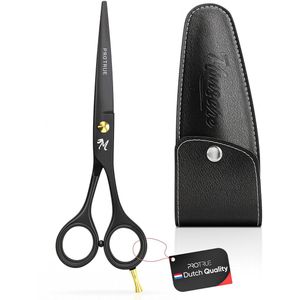 ProTrue Kappersschaar met Leren Etui - Kappersset - Kapper Schaar Rechtshandig