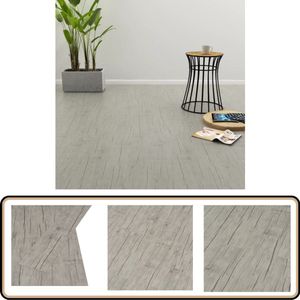 vidaXL PVC Vloerplanken 4,46 m² - Washed Eiken Pvc Vloeren - Pvc Vloerplanken - Washe Eiken Vloer - Laminaat Look - Zelfklevende Vloer