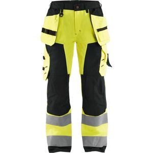 Blaklader Dames werkbroek High Vis met spijkerzakken 7156-1811 - High Vis Geel/Zwart - C48