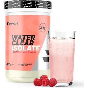 Empose Nutrition Water Clear Isolate - Proteine Ranja - Eiwit Poeder - Whey-Isolaat - Proteine poeder - Suikervrij/Vetvrij - 600 gr - Raspberry Mint