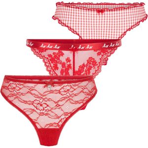 Hunkemöller Cadeauset Kerst string Rood XL